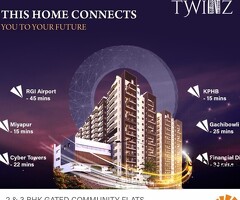 3 Bhk Flats for Sale in Bachupally | The Twinz by Risinia